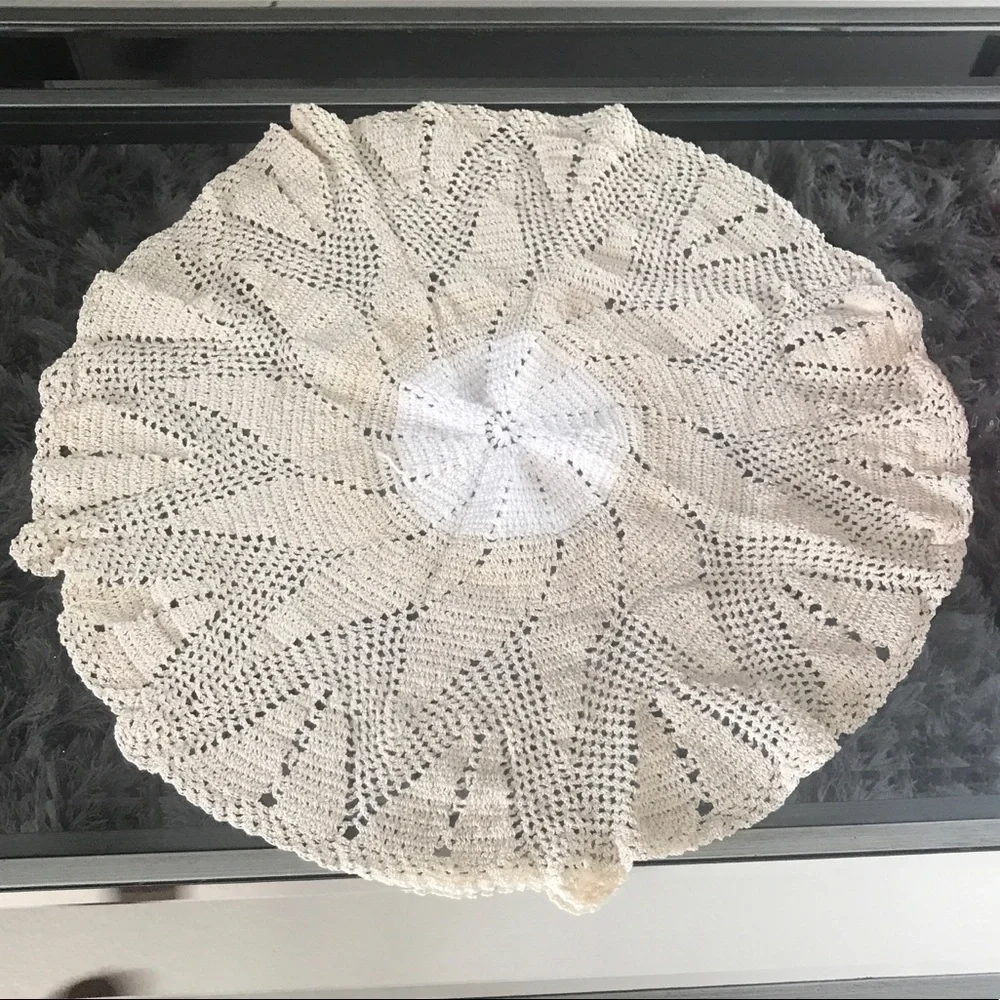 Handcrafted Beige Crochet Doily